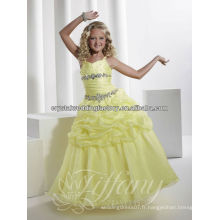 Vente chaude robe robe de bal robe de fille fleur jaune CWFaf5261